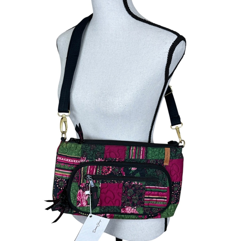 Donna Sharp Canterbury Heather Mulicolor‎ Quilted Patchwork Floral Crossbody NWT